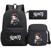 Demon Slayer Kamado Tanjiro SchoolBag Backpack Shoulder Bag Book Pencil Bags 3pcs Set