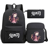 Demon Slayer Kamado Nezuko SchoolBag Backpack Shoulder Bag Book Pencil Bags 3pcs Set