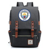 Manchester City Football Club Canvas Travel Backpack School Book Bag
