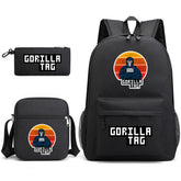 Gorilla Tag SchoolBag Backpack Shoulder Bag Book Pencil Bags 3pcs Set