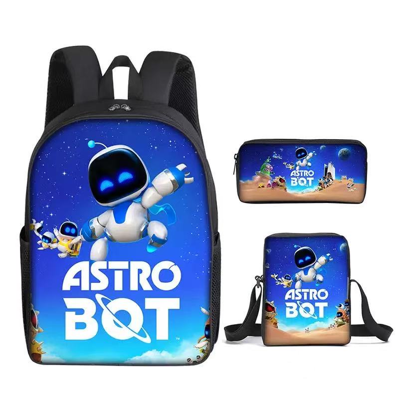 astros backpack kids Astro Bot Schoolbag Backpack Lunch Bag Pencil Case 3pcs Set Gift for K – BAG PICKY