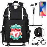Liverpool Football Club USB Charging Backpack School NoteBook Laptop Travel Bags