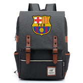 Barcelona Football Club Canvas Travel Backpack School Book Bag