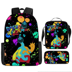 Nightmare Critters Schoolbag Backpack Lunch Bag Pencil Case 3pcs Set Gift for Kids Students