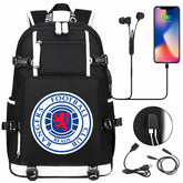 Rangers Football Club USB Charging Backpack School NoteBook Laptop Travel Bags