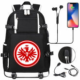 Eintracht Frankfurt Football Club USB Charging Backpack School NoteBook Laptop Travel Bags
