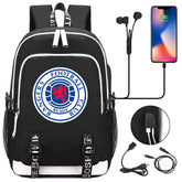 Rangers Football Club USB Charging Backpack School Note Book Laptop Travel Bags