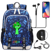Sprunki USB Charging Backpack School Note Book Laptop Travel Bags