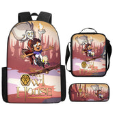 The Owl House Schoolbag Backpack Lunch Bag Pencil Case 3pcs Set Gift for Kids Students