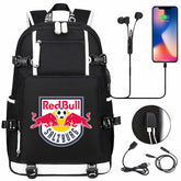 Salzburg Football Club USB Charging Backpack School NoteBook Laptop Travel Bags