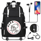 Amsterdamsche Football Club USB Charging Backpack School NoteBook Laptop Travel Bags