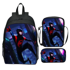 Spider Man Across the Spider Verse Schoolbag Backpack Lunch Bag Pencil Case 3pcs Set Gift for Kids Students