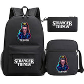Strangers Things El SchoolBag Backpack Shoulder Bag Book Pencil Bags 3pcs Set