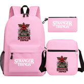 Strangers Things The Demogorgon SchoolBag Backpack Shoulder Bag Book Pencil Bags 3pcs Set