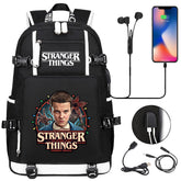 Strangers Things El USB Charging Backpack School NoteBook Laptop Travel Bags