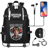Strangers Things Will Byers USB Charging Backpack School NoteBook Laptop Travel Bags