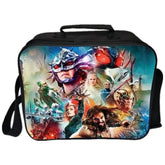 Aquaman PU Leather Portable Lunch Box School Tote Storage Picnic Bag