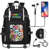 Dandys World USB Charging Backpack School NoteBook Laptop Travel Bags