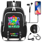 Dandys World USB Charging Backpack School Note Book Laptop Travel Bags