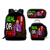 Gorilla Tag Schoolbag Backpack Lunch Bag Pencil Case 3pcs Set Gift for Kids Students