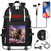 How to Train Your Dragon Hiccup USB Charging Backpack School NoteBook Laptop Travel Bags