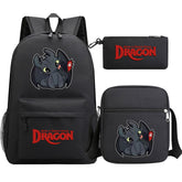 How to Train Your Dragon Toothless SchoolBag Backpack Shoulder Bag Book Pencil Bags 3pcs Set