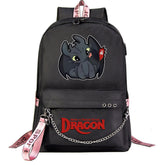 How to Train Your Dragon Toothless USB Charging Backpack Schoolbag Notebook Bag Gifts for Kids Students