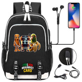 Italian Brainrot USB Charging Backpack School Note Book Laptop Travel Bags