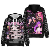 KPop Demon Hunters Cosplay Hoodie Sweatshirt Unisex Zipper Jacket Coat for Kids Adults