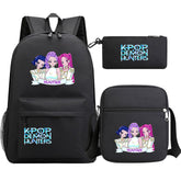Kpop Demon Hunter SchoolBag Backpack Shoulder Bag Book Pencil Bags 3pcs Set