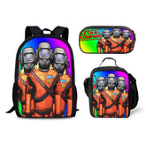 Lethal Company Schoolbag Backpack Lunch Bag Pencil Case 3pcs Set Gift for Kids Students