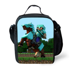 Minecraft Mario Insulated Lunch Bag for Boy Kids Thermos Cooler Tote Food Lunch Box