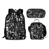 Nun Horror Movie Schoolbag Backpack Lunch Bag Pencil Case 3pcs Set Gift for Kids Students