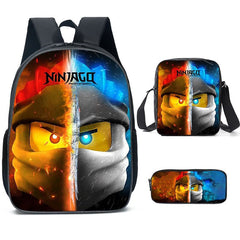 Ninjago Schoolbag Backpack Lunch Bag Pencil Case 3pcs Set Gift for Kids Students