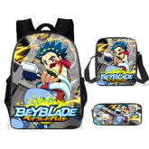 Beyblade Schoolbag Backpack Lunch Bag Pencil Case 3pcs Set Gift for Kids Students