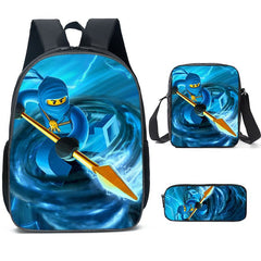 Ninjago Schoolbag Backpack Lunch Bag Pencil Case 3pcs Set Gift for Kids Students