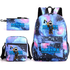 Roblox SchoolBag Backpack Shoulder Bag Book Pencil Bags 3pcs Set