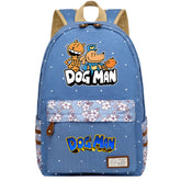 Dog Man Fashion Canvas Travel Backpack School Bag