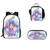 Little Witch Academia Schoolbag Backpack Lunch Bag Pencil Case 3pcs Set Gift for Kids Students