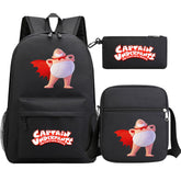 Captain Underpants School Bag Backpack Shoulder Bag Book Pencil Bags 3pcs Set