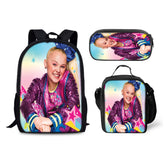 JoJo Siwa Schoolbag Backpack Lunch Bag Pencil Case 3pcs Set Gift for Kids Students
