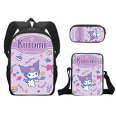 Kuromi Schoolbag Backpack Lunch Bag Pencil Case 3pcs Set Gift for Kids Students