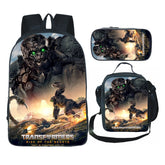 Transformers Optimus Prime Schoolbag Backpack Lunch Bag Pencil Case 3pcs Set Gift for Kids Students