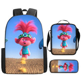 Trolls Schoolbag Backpack Lunch Bag Pencil Case 3pcs Set Gift for Kids Students