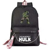 Hulk Superhero School Bag Backpack USB Charging Students Notebook Bag for Kids Gifts