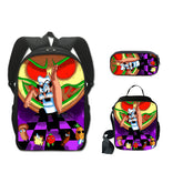 Pizza Tower Schoolbag Backpack Lunch Bag Pencil Case 3pcs Set Gift for Kids Students