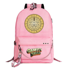 Gravity Falls USB Charging Backpack Shoolbag Notebook Bag Gifts for Kids Students