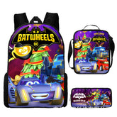 Batwheels Schoolbag Backpack Lunch Bag Pencil Case 3pcs Set Gift for Kids Students