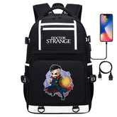Doctor Strange #2 USB Charging Backpack School NoteBook Laptop Travel Bags