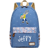 Jeffy Canvas Travel Backpack School Bag For Girl Kids Boy